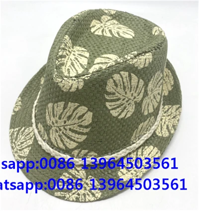 Hata Breathable Fedora Clóbhuailte Palm Leaf