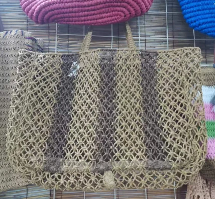 Mála Tote Mná Big Hollow Brown Handwoven