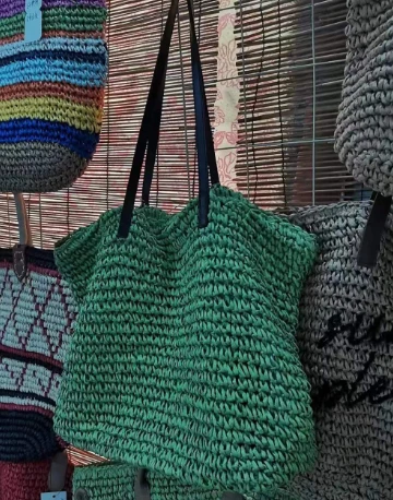 Mála Tuí Samhraidh Handwoven Páipéar Uaine