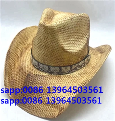 Straw Men Cap Demin Cowboy Hata